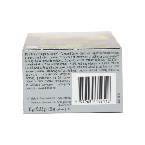 Dilmah Flavoured Ceylon Black Tea Ginger and Honey 20 Teabags