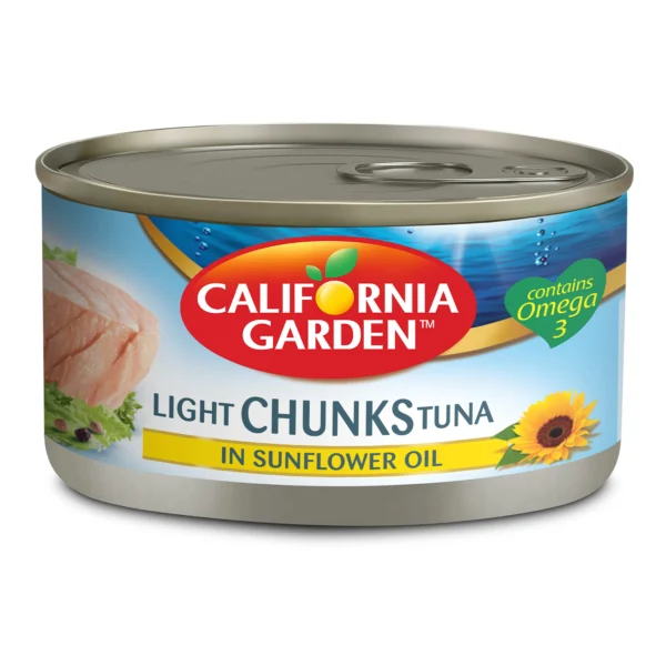 California Garden Canned Light Chunks Tuna In Sunflower Oil 185 g