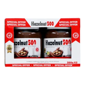 Hazelnut500 Turkish Hazelnut Cream with Cocoa Spread 2 x 350 g