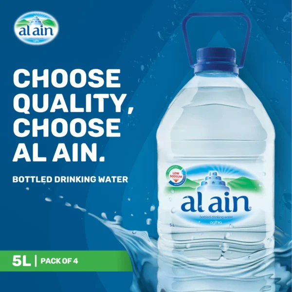 Al Ain Bottled Drinking Water Low Sodium Value Pack 5 Litres