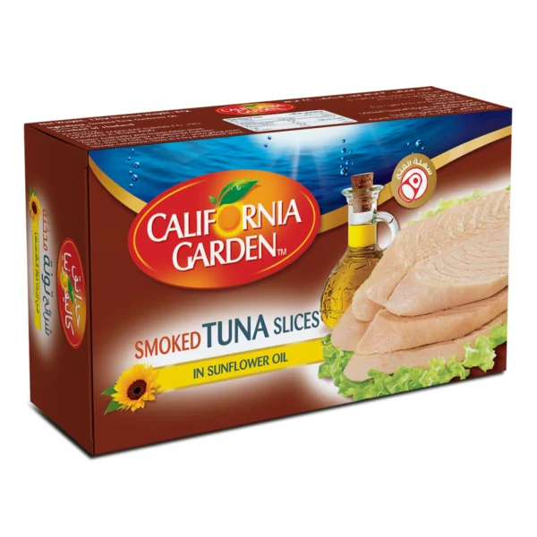 California Garden Canned Smoked Tuna Slices In Sunflower Oil 120 g