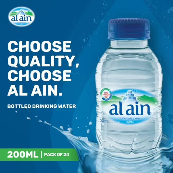 Al Ain Bottled Drinking Water Low Sodium Value Pack 24 x 200 ml
