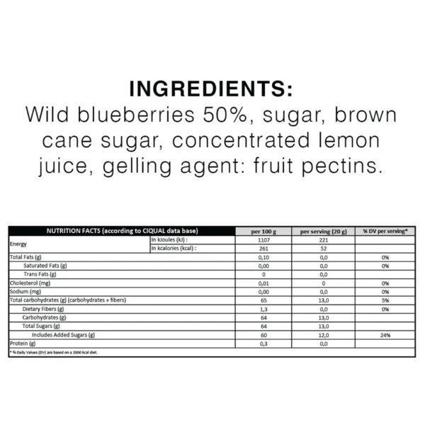 Bonne Maman Wild Blueberry Preserve 370 g