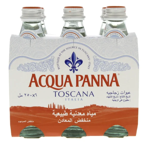 Acqua Panna Toscana Bottled Natural Mineral Water 6 x 250 ml