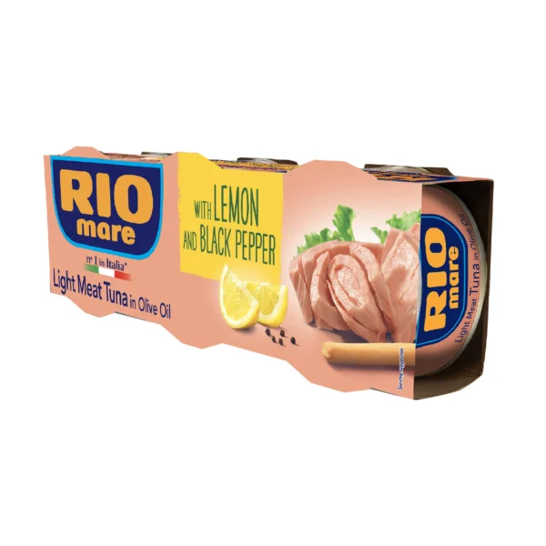 Rio Mare Light Meat Tuna In Olive Oil With Lemon & Black Pepper 3 x 80 g