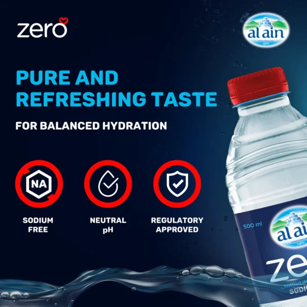 Al Ain Zero Bottled Drinking Water Sodium Free 500 ml