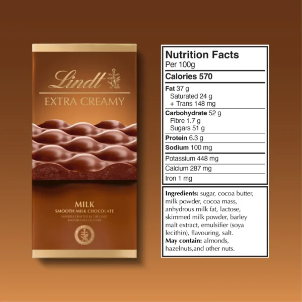 Lindt Extra Creamy Milk Chocolate 80 g