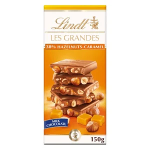 0fe4010a-52db-4175-bf34-45d3e06a4db6_size1920_cropCenter Lindt Les Grandes 38% Hazelnut-Caramel Milk Chocolate 150 g