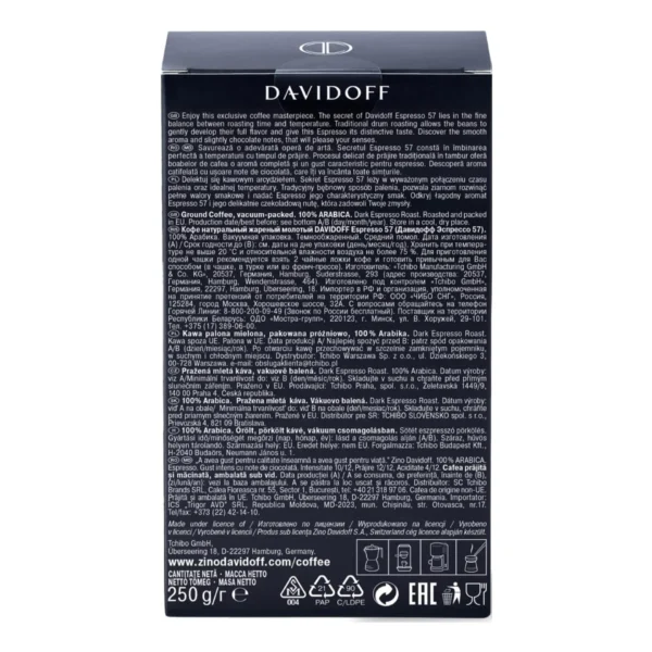 Davidoff Coffee Espresso 57 Dark & Chocolatey Ground Coffee 250 g
