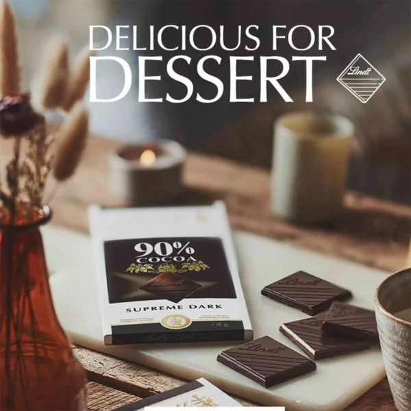 Lindt Excellence 90% Cocoa Supreme Dark Chocolate 100 g