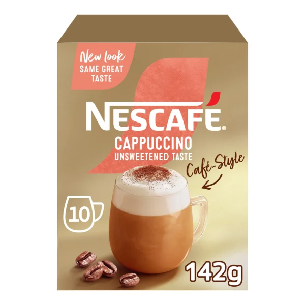 Nescafe Cappuccino Coffee Mix Unsweetened Taste 10 x 14.2 g