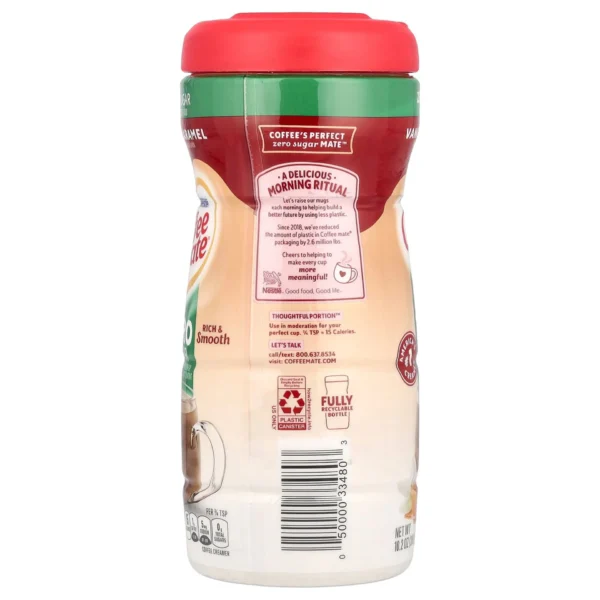 Nestle Coffeemate Vanilla Caramel Creamer Sugar Free 289.1 g