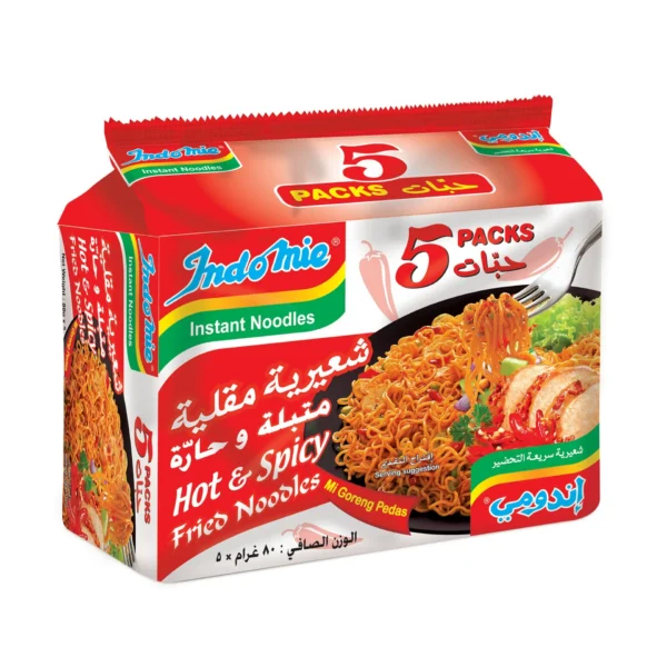Indomie Hot & Spicy Fried Instant Noodles 5 x 80 g
