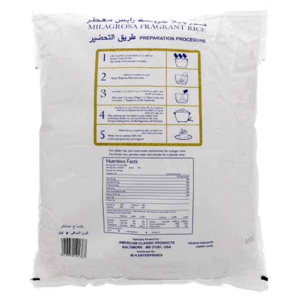 Milagrosa Fragrant Jasmine Rice 5 kg