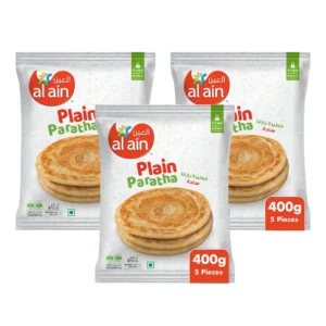 Al  Ain Plain Paratha Bread Value Pack 5 pcs 3 x 400 g