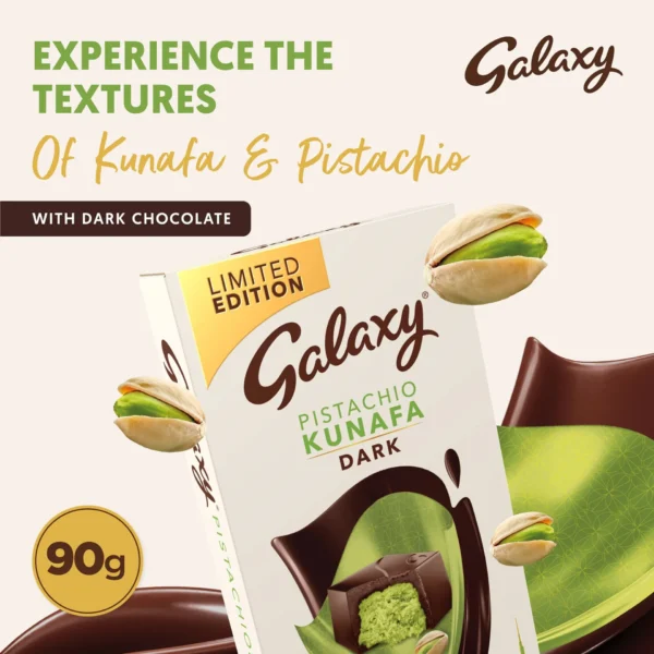 Galaxy Pistachio Kunafa Dark Chocolate 90 g