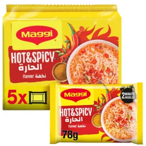 Maggi 2 Minute Hot & Spicy Flavour Instant Noodles 5 x 78 g