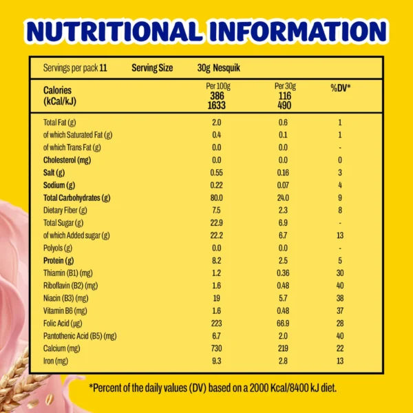 Nestle Nesquik Strawberry Breakfast Cereal 330 g