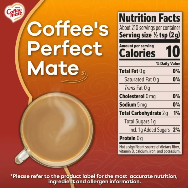 Nestle Coffeemate Non Dairy Coffee Creamer Caramel Latte 425.2 g