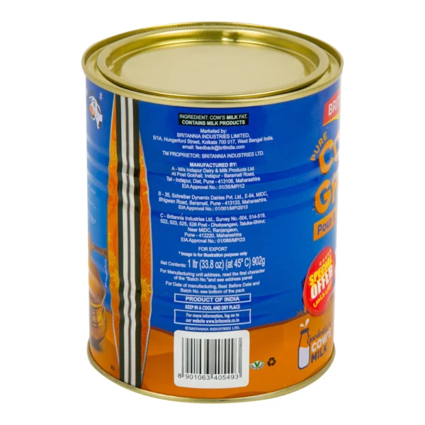 Britania Cows Ghee Tin Value Pack 1 Litre