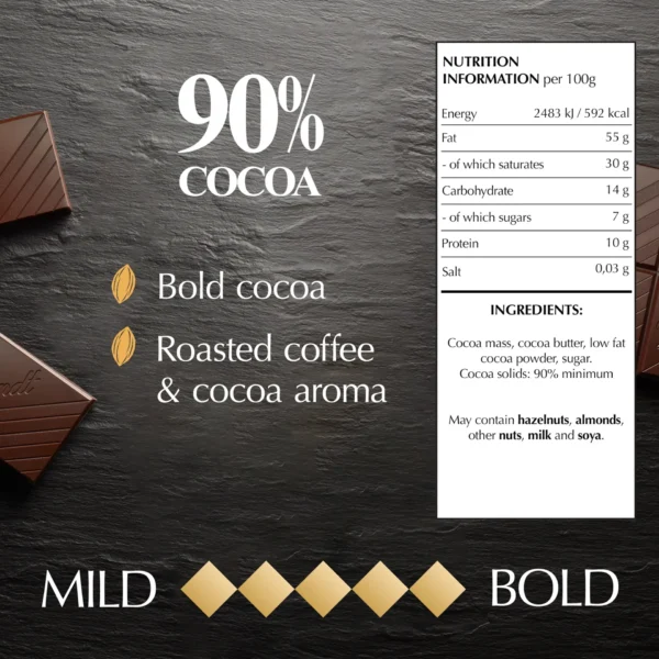 Lindt Excellence 90% Cocoa Supreme Dark Chocolate 100 g
