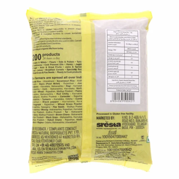 24 Mantra Organic Basmati Brown Rice 1 kg