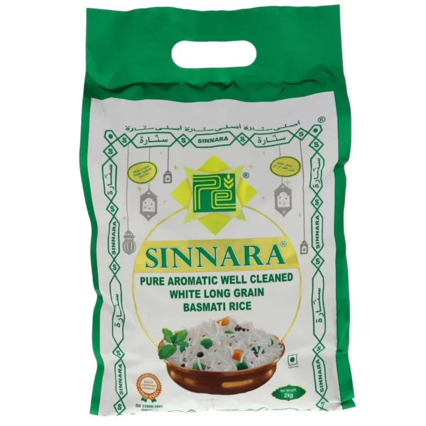 Sinnara White Long Grain Basmati Rice 2 kg