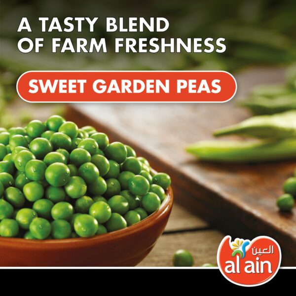 Al Ain Garden Peas Premium Frozen Vegetable Value Pack 2 x 400 g