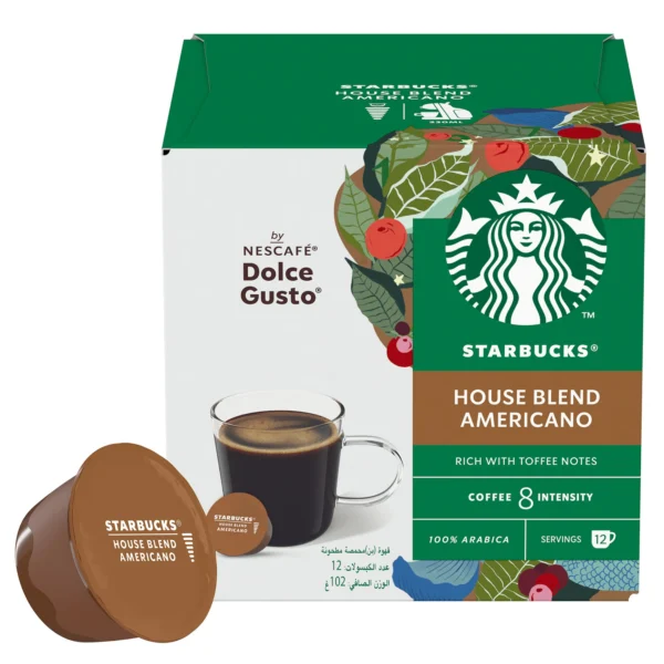 Starbucks House Blend by Nescafe Dolce Gusto Medium Roast Coffee Pods 12 pcs