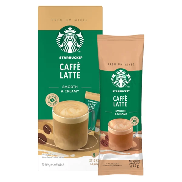 Starbucks Caffe Latte Smooth & Creamy Premium Instant Coffee Mix 5 x 14 g
