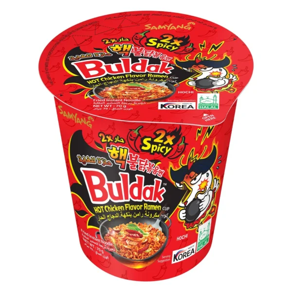 Samyang Buldak 2x Spicy Hot Chicken Flavor Fried Instant Cup Noodles 70 g