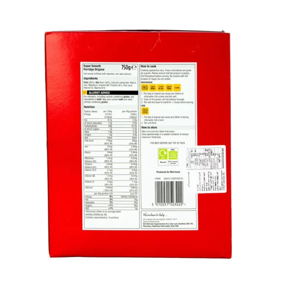 d6169ecc-af81-4103-907e-1a48db2c13dc_size1920_cropCenter Morrison's Original Super Smooth Porridge 750 g