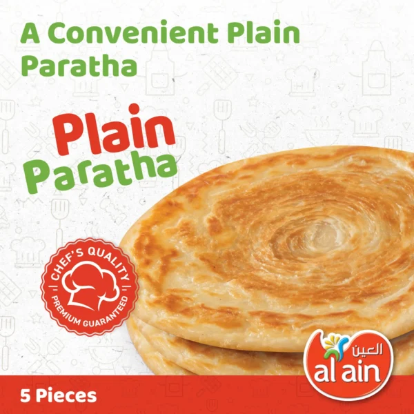 Al  Ain Plain Paratha Bread Value Pack 5 pcs 3 x 400 g