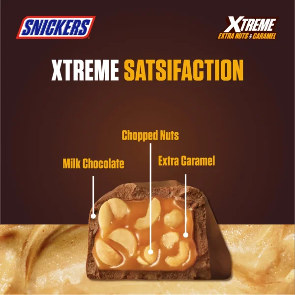 Snickers Extreme Extra Nuts & Caramel Chocolate Bar 42 g