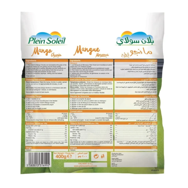 Plein  Soleil Mango Chunks 400 g