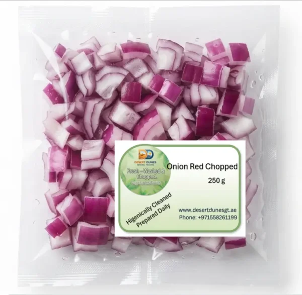 Onion Red Chopped 250 g