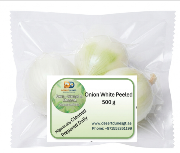 pkt sticker Onion White Peeled Australia 450 - 500 g
